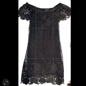 Beautiful black dress. Can wear on/off/across/shoulder. Large 10-12